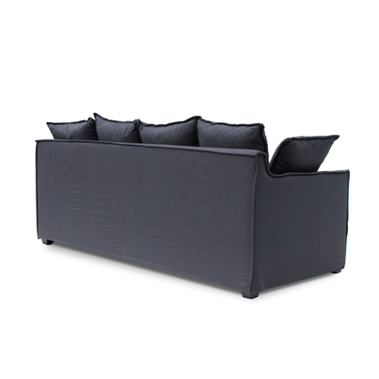 3 Seater Fabric Sofa - Charcoal Linen - Last one