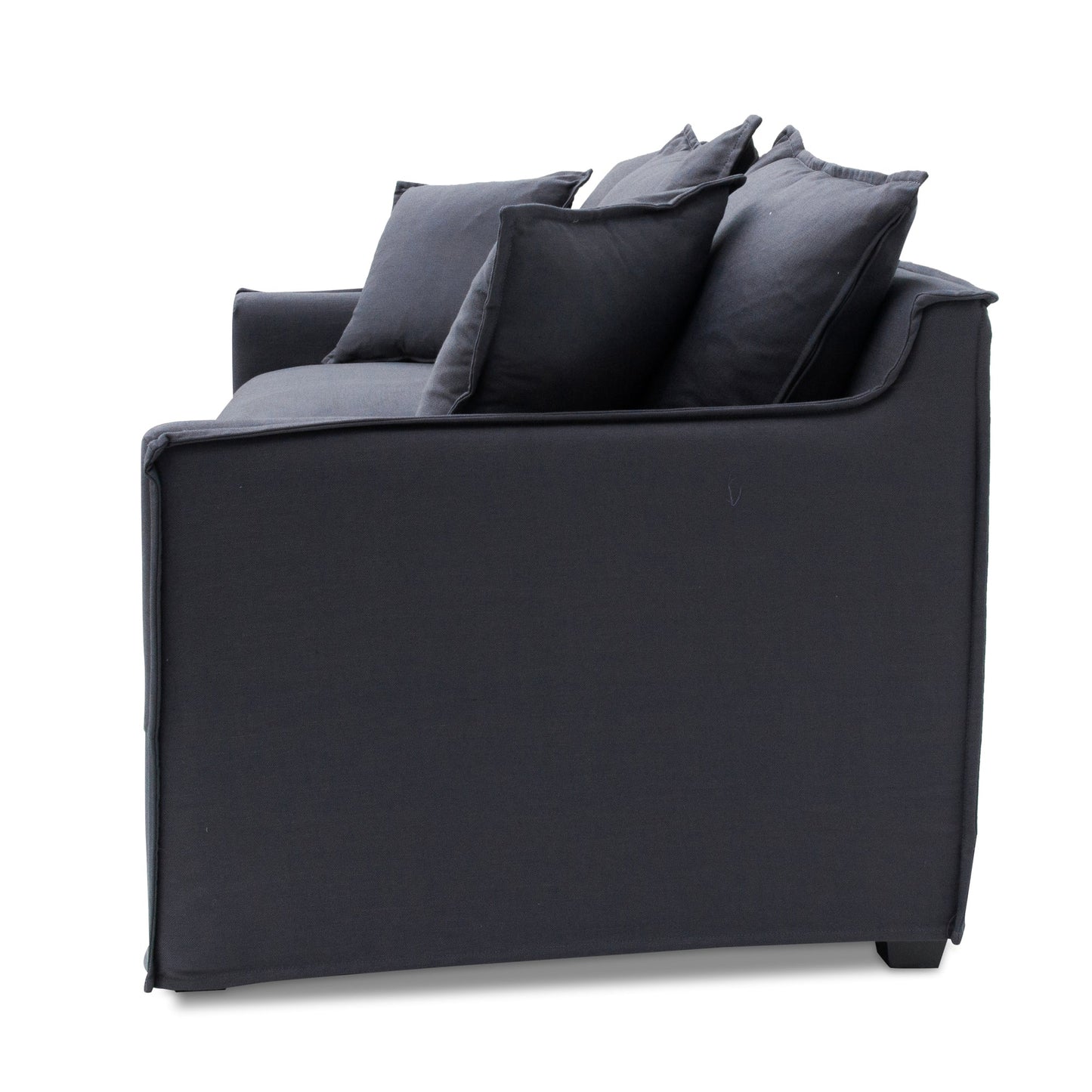 3 Seater Fabric Sofa - Charcoal Linen - Last one