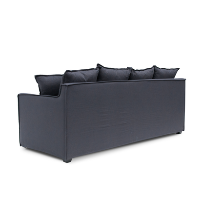 3 Seater Fabric Sofa - Charcoal Linen - Last one