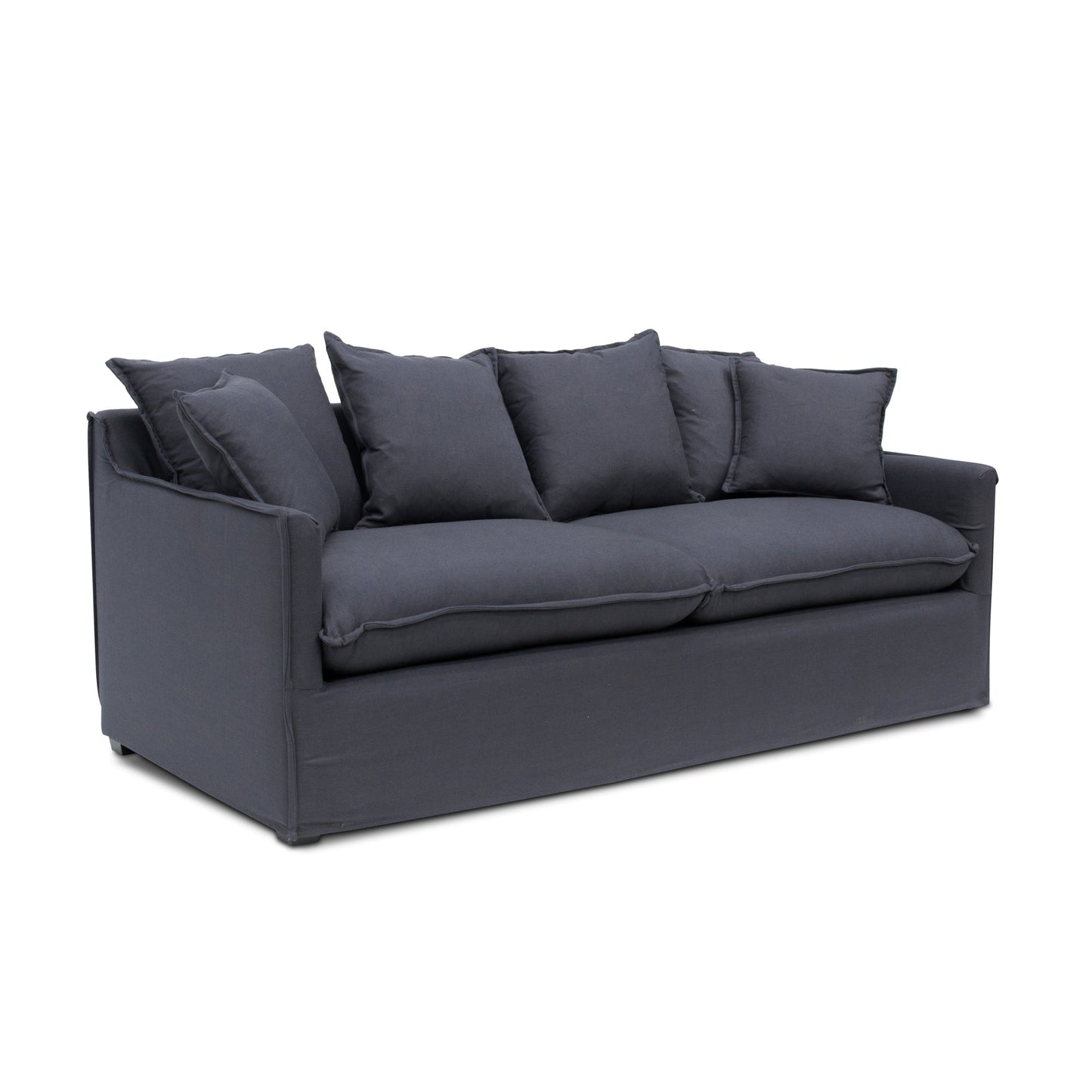 3 Seater Fabric Sofa - Charcoal Linen - Last one