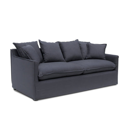 3 Seater Fabric Sofa - Charcoal Linen - Last one