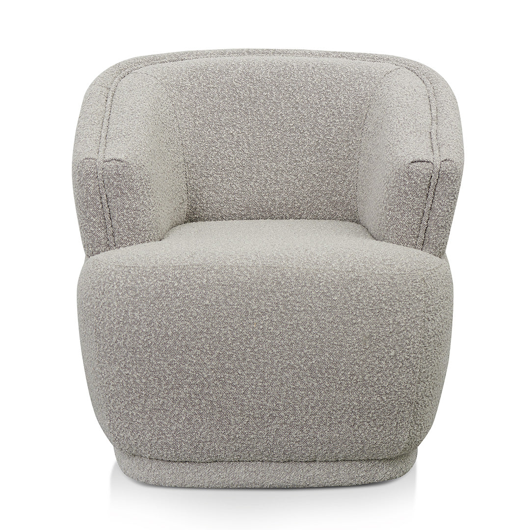 Fabric Armchair - Ash Grey Boucle