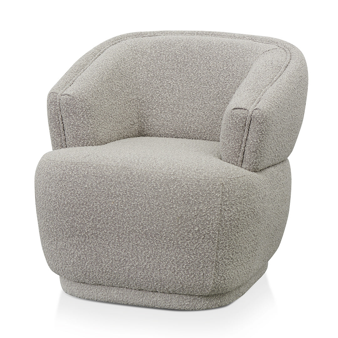Fabric Armchair - Ash Grey Boucle - Meen Tribe