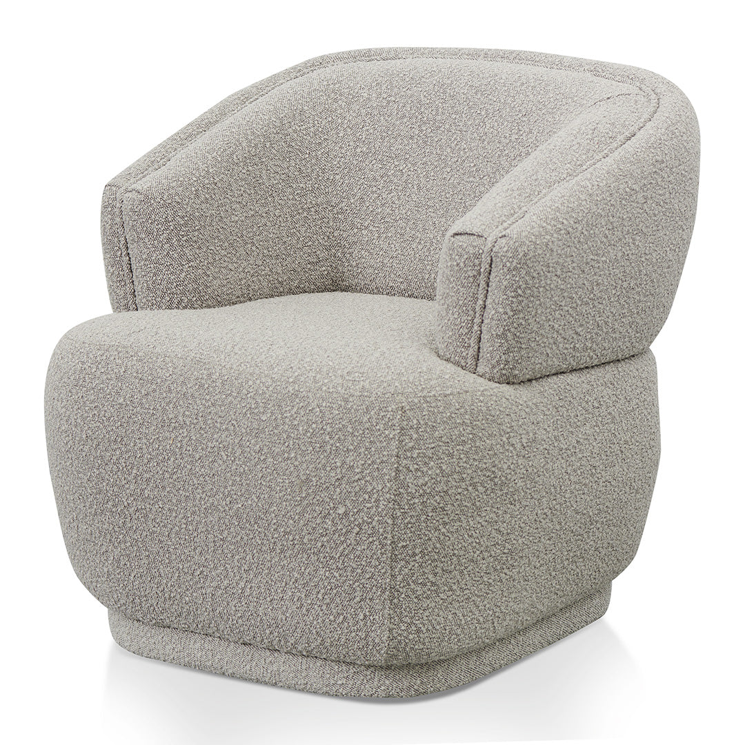 Fabric Armchair - Ash Grey Boucle