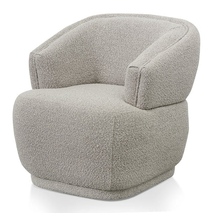 Fabric Armchair - Ash Grey Boucle