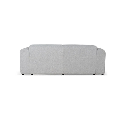3 Seater Fabric Sofa - Silver Grey Boucle