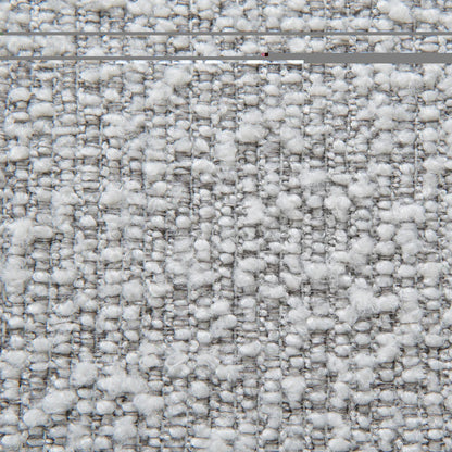 3 Seater Fabric Sofa - Silver Grey Boucle