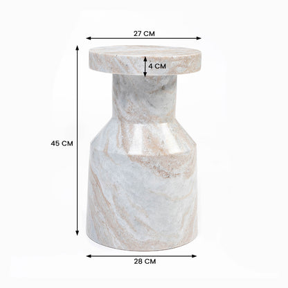 Mist Solid Marble Side Table