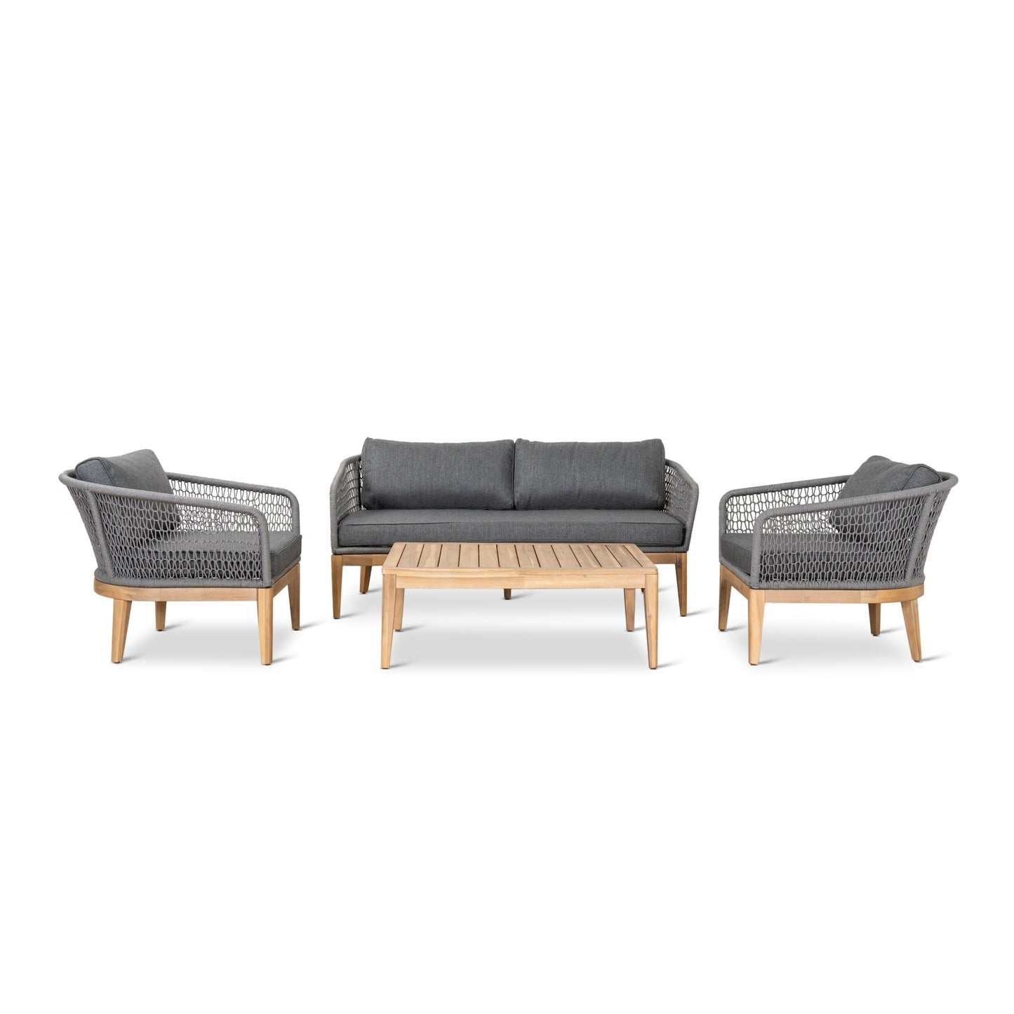 4pcs Outdoor Lounge Set - Grey