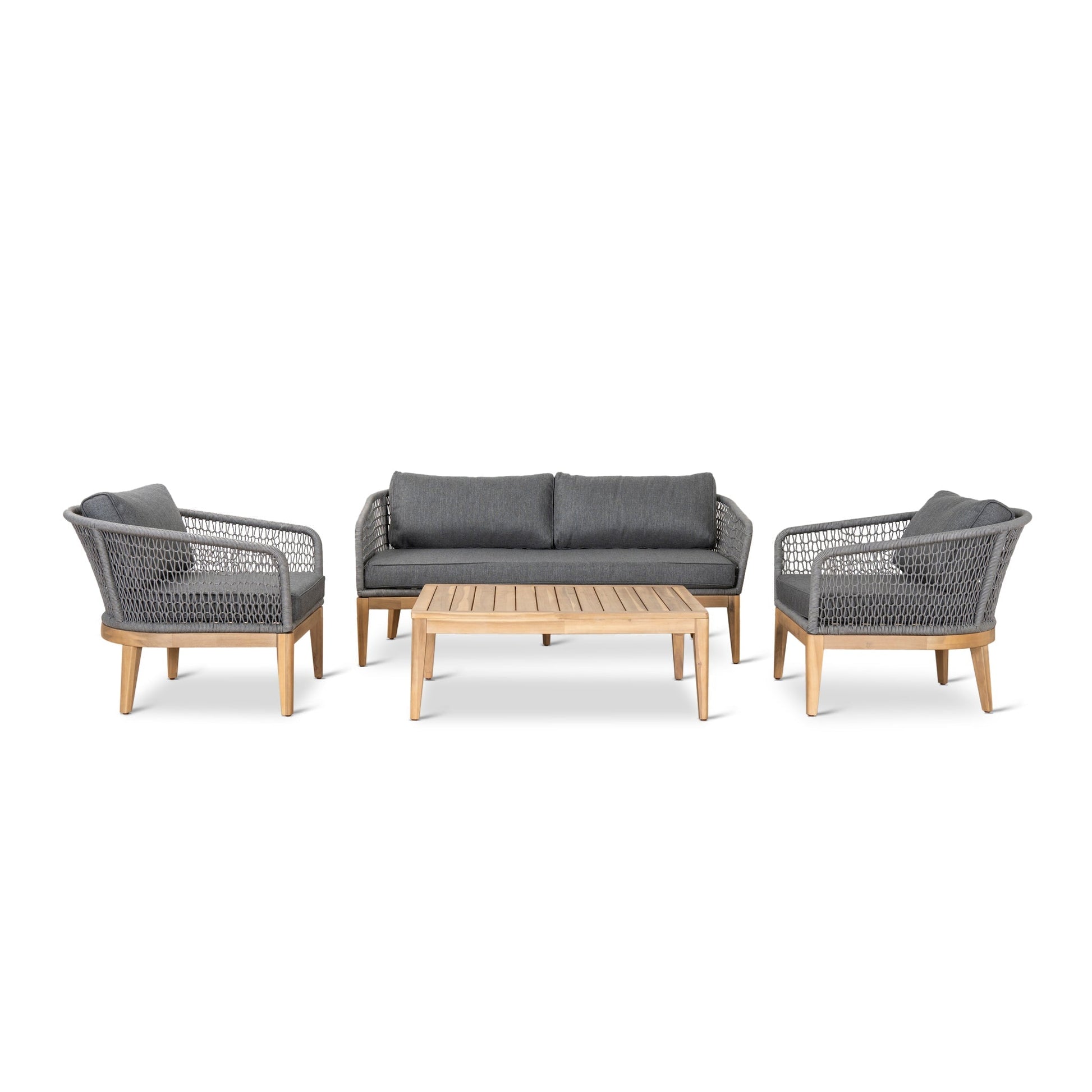 4pcs Outdoor Lounge Set - Grey