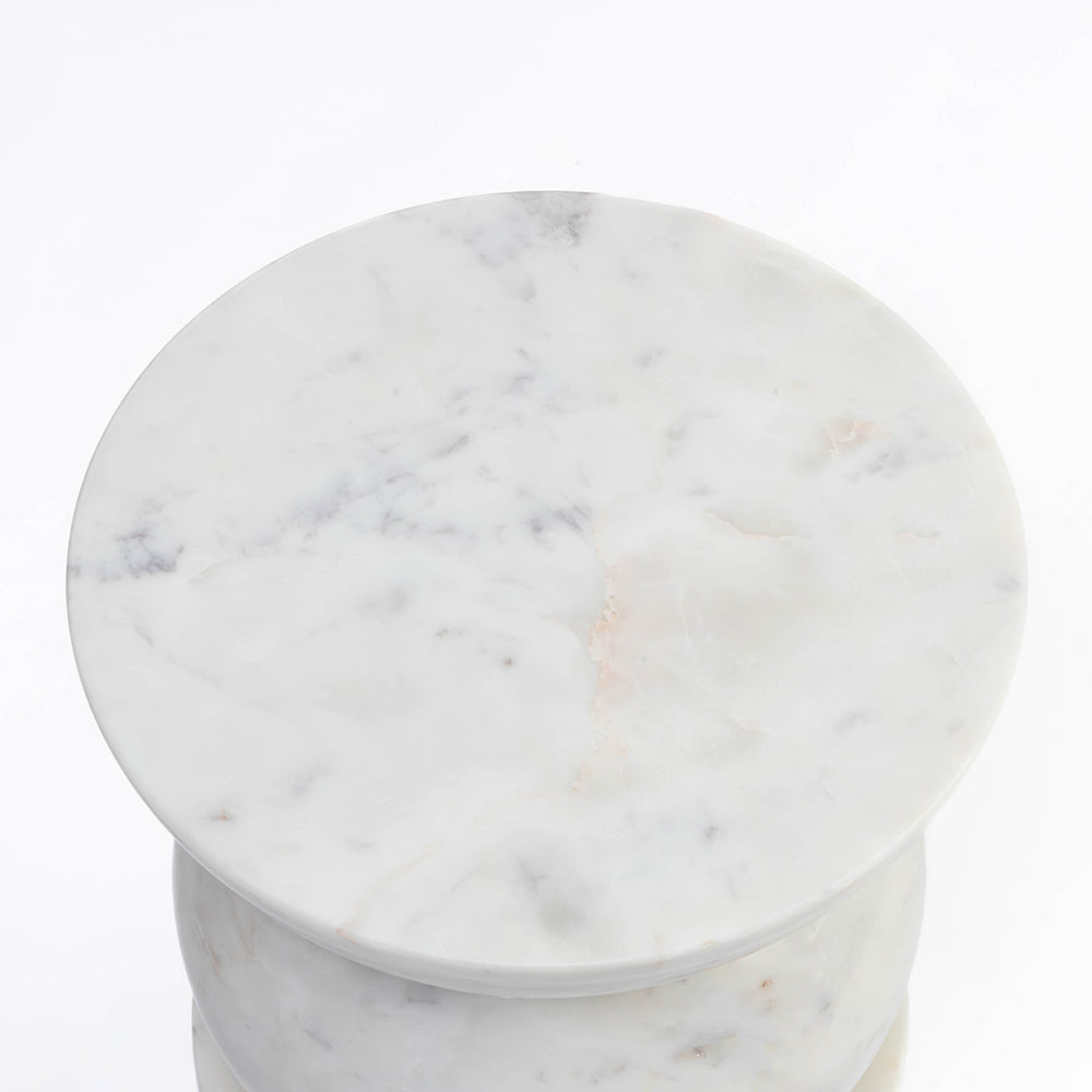 Eclipse Solid Marble Side Table