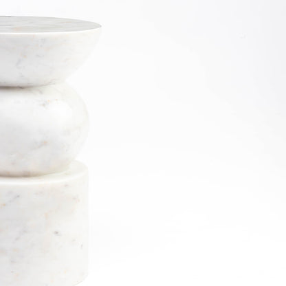 Eclipse Solid Marble Side Table