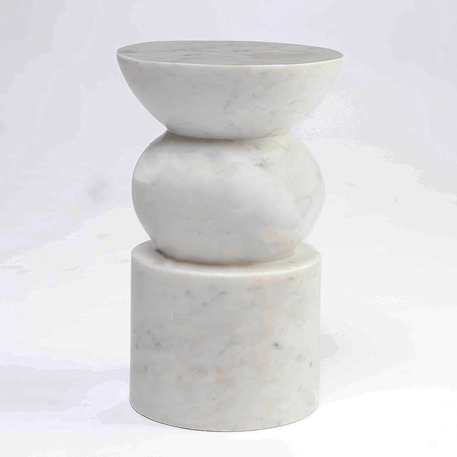Eclipse Solid Marble Side Table