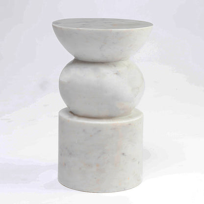 Eclipse Solid Marble Side Table