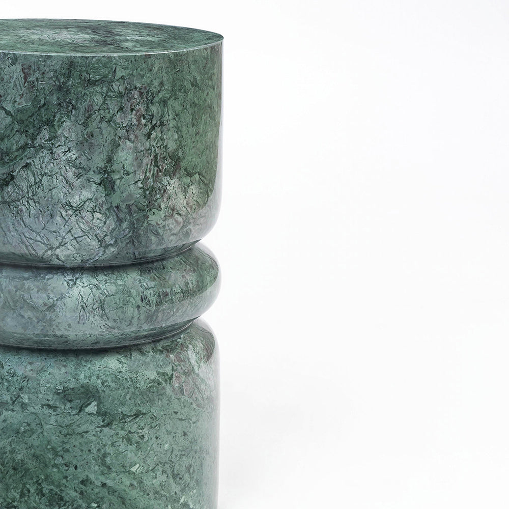 Green Solid Indian Marble Side Table