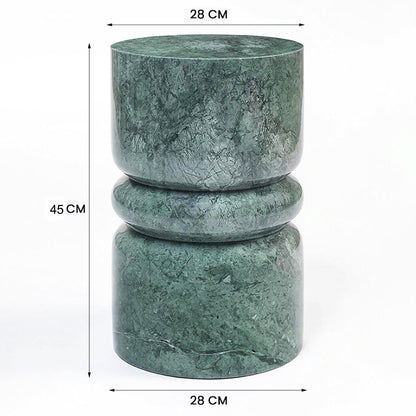 Green Solid Indian Marble Side Table