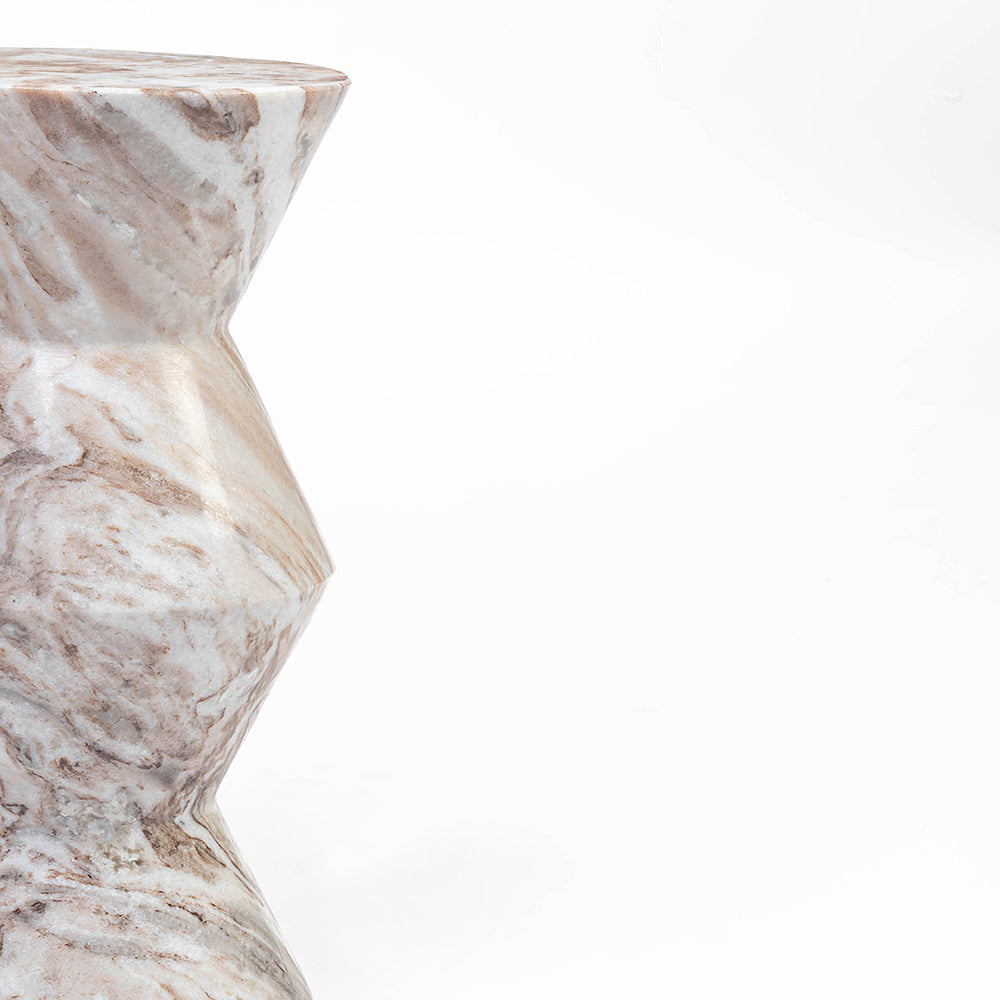 Butter Scotch Solid Marble Side Table