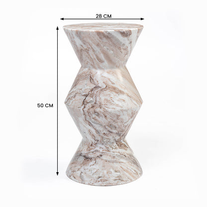 Butter Scotch Solid Marble Side Table