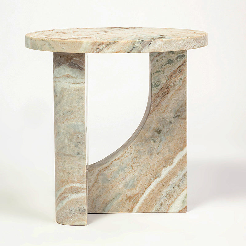 Monolith Solid Marble Side Table