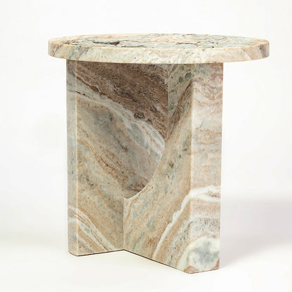 Monolith Solid Marble Side Table