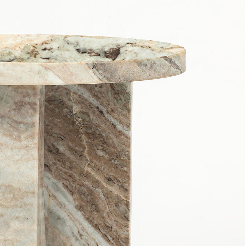 Monolith Solid Marble Side Table