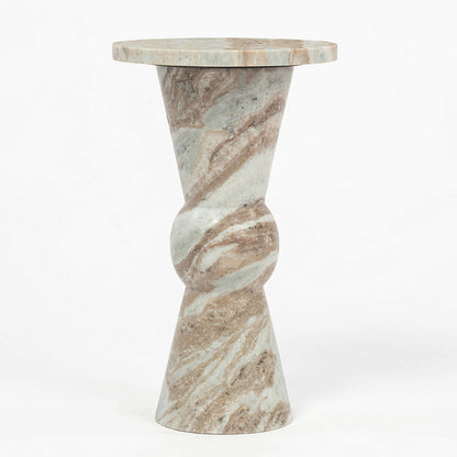 Glacier Solid Marble Side Table