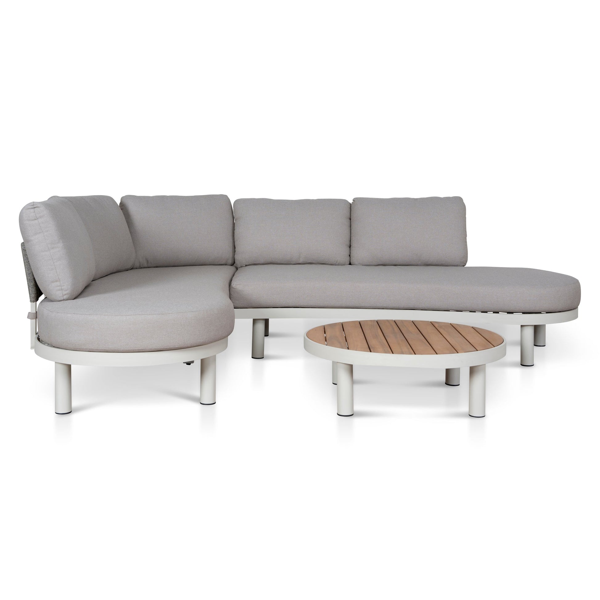 2pcs Outdoor Corner Lounge Set - Light Brown