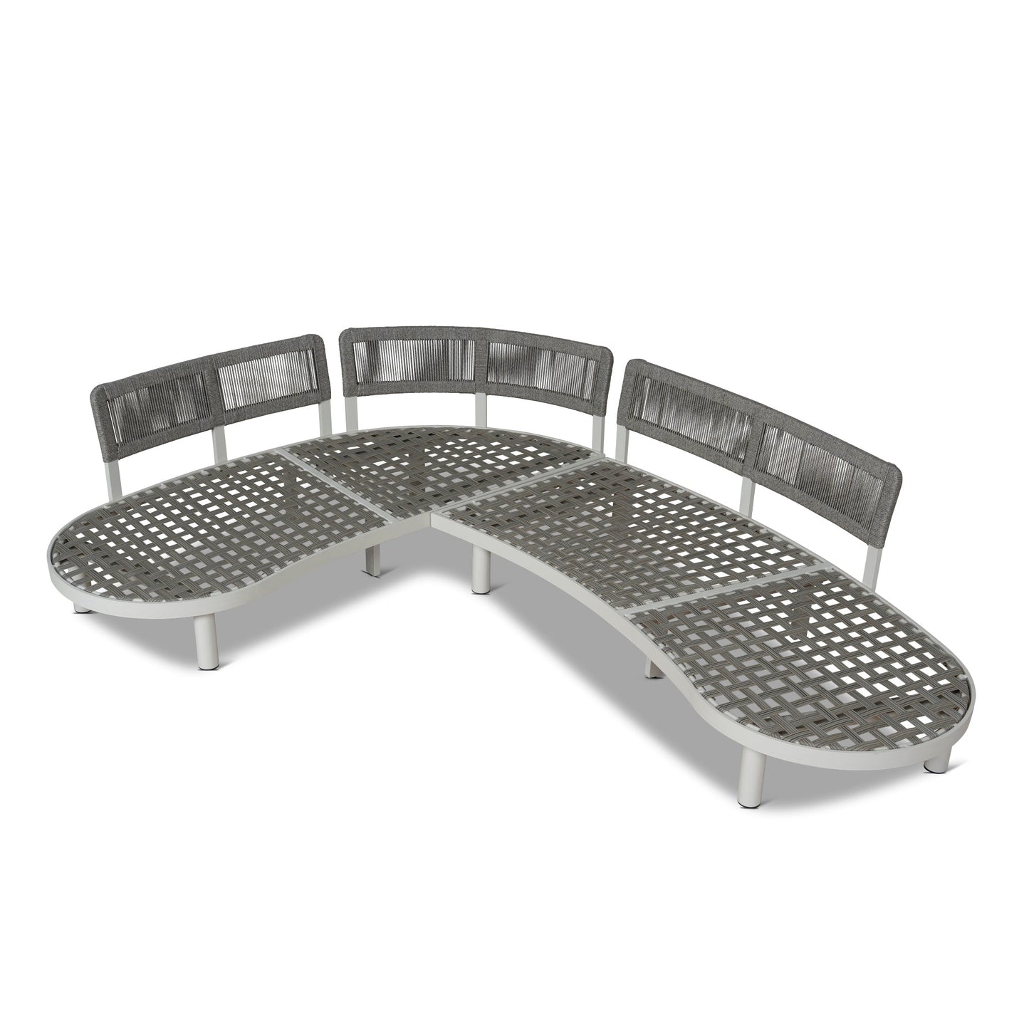 2pcs Outdoor Corner Lounge Set - Light Brown