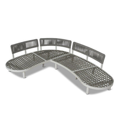 2pcs Outdoor Corner Lounge Set - Light Brown