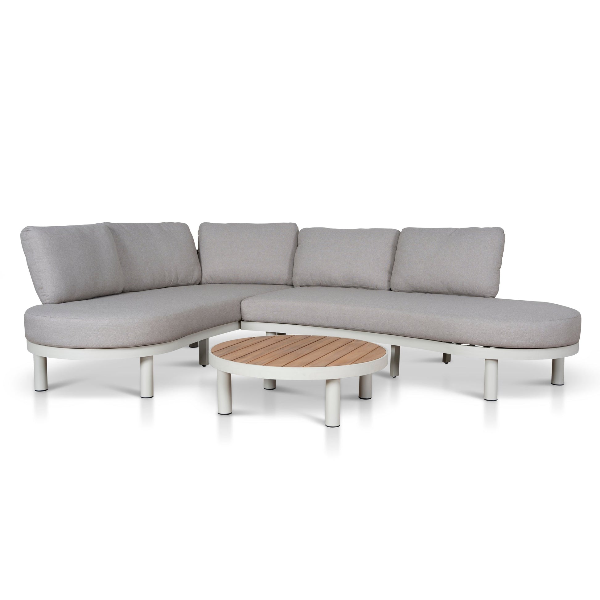 2pcs Outdoor Corner Lounge Set - Light Brown