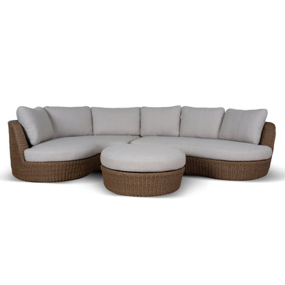 2pcs Outdoor Corner Lounge Set - Light Brown