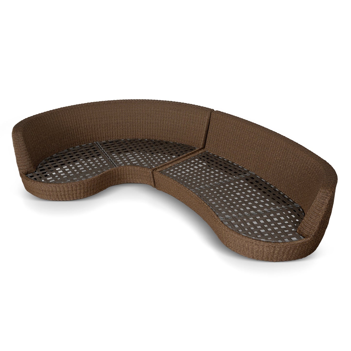 2pcs Outdoor Corner Lounge Set - Light Brown