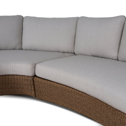 2pcs Outdoor Corner Lounge Set - Light Brown