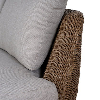 2pcs Outdoor Corner Lounge Set - Light Brown