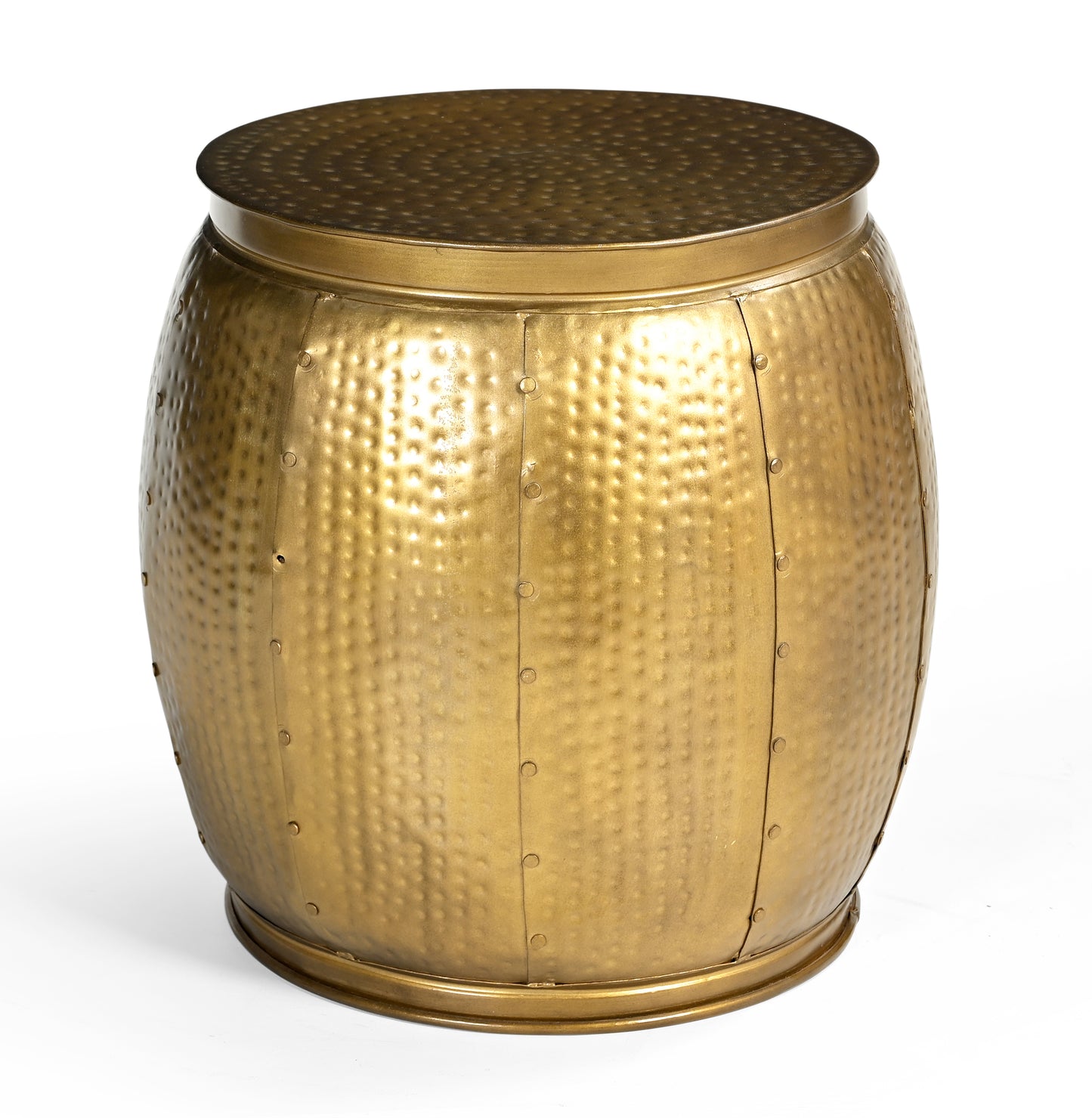 Brass Look Hammered Side Table - Meen Tribe