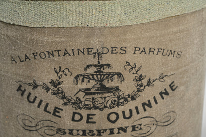 French Leather Ottoman