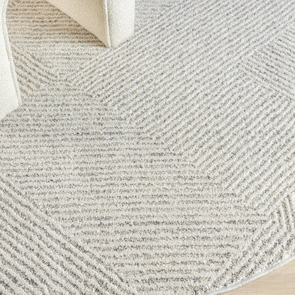 Nature 495 Sand Round Rug