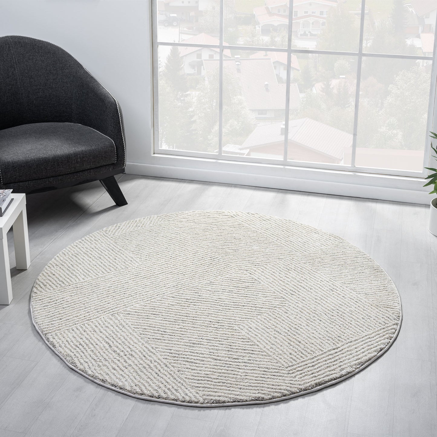 Nature 495 Sand Round Rug
