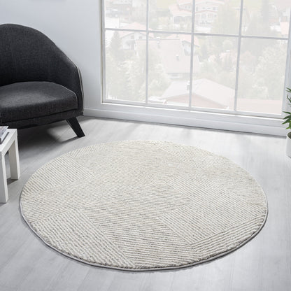 Nature 495 Sand Round Rug