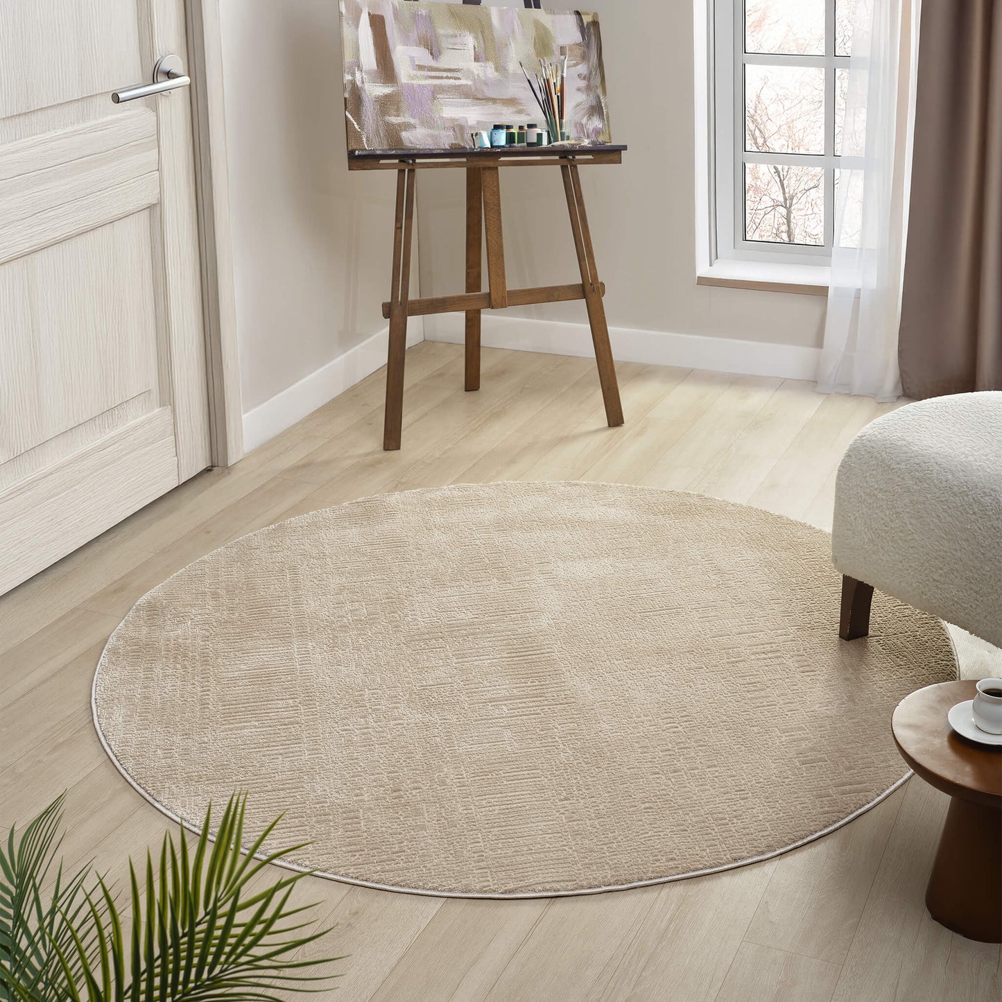 Noble 779 Fawn Round Rug
