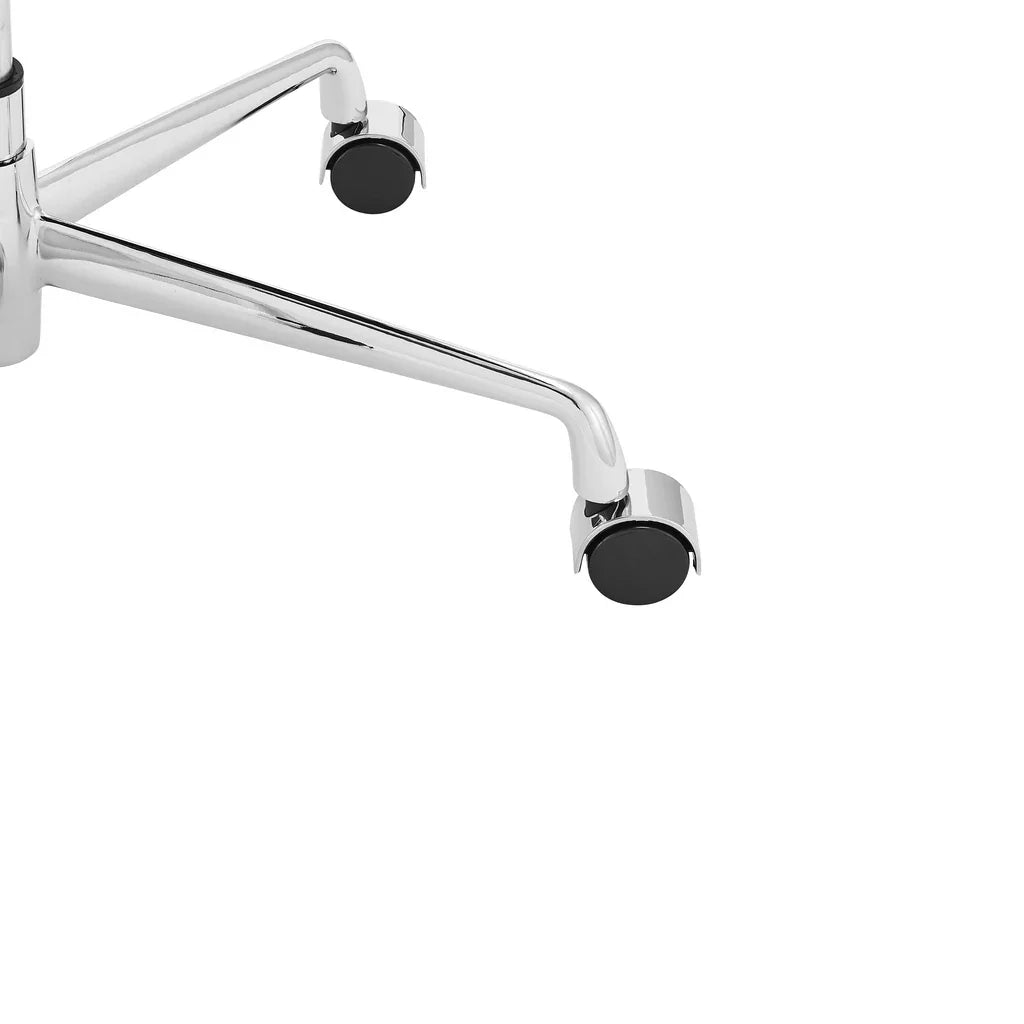 Low Back Office Chair - White Leather