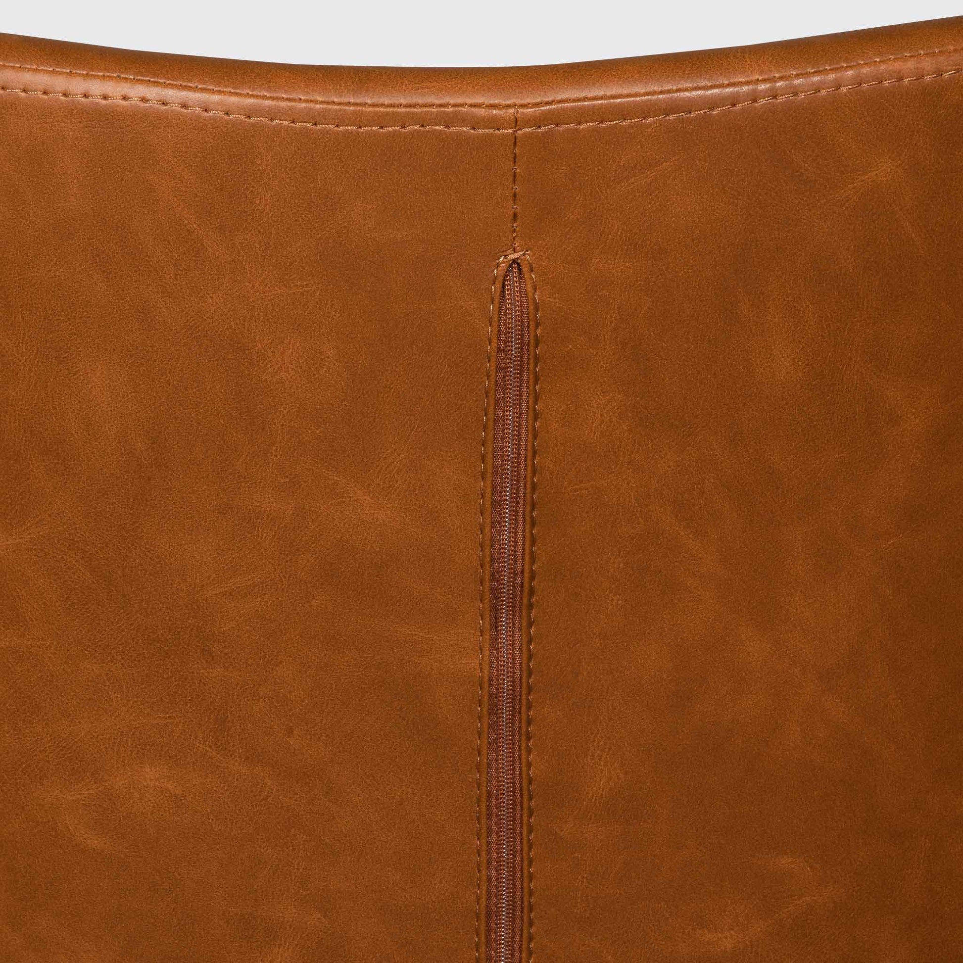Office Chair - Vintage Tan with Black Base