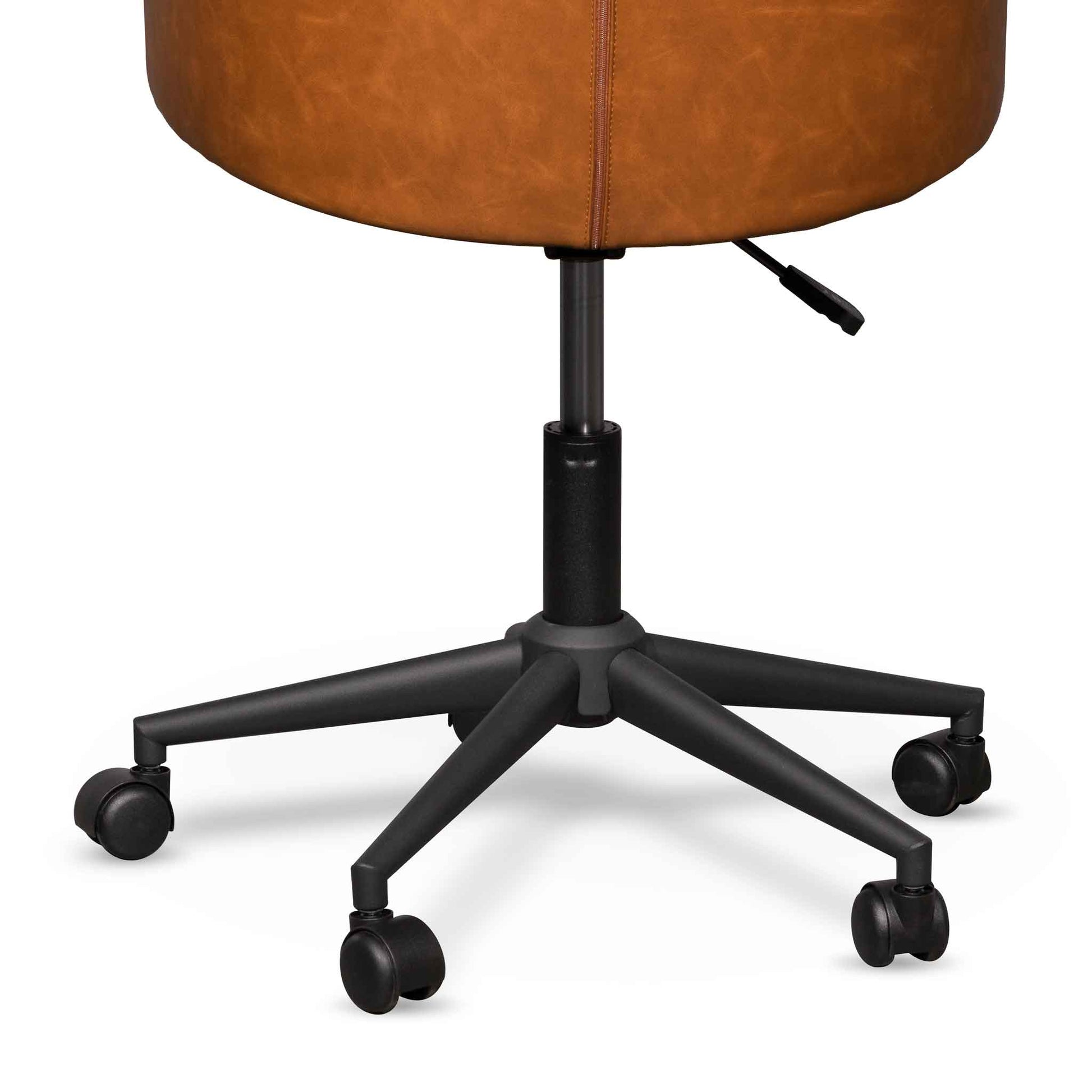 Office Chair - Vintage Tan with Black Base