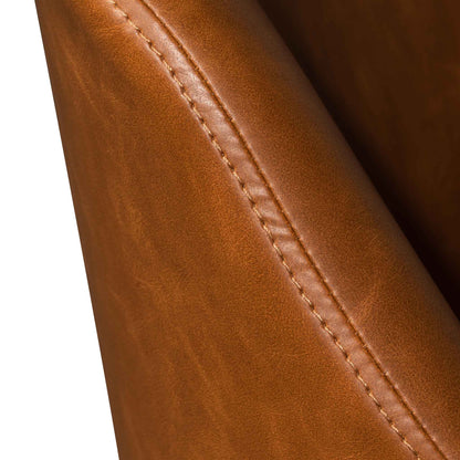 Office Chair - Vintage Tan with Black Base