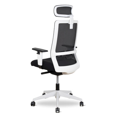 Mesh Ergonomic Office Chair with Headrest - Black
