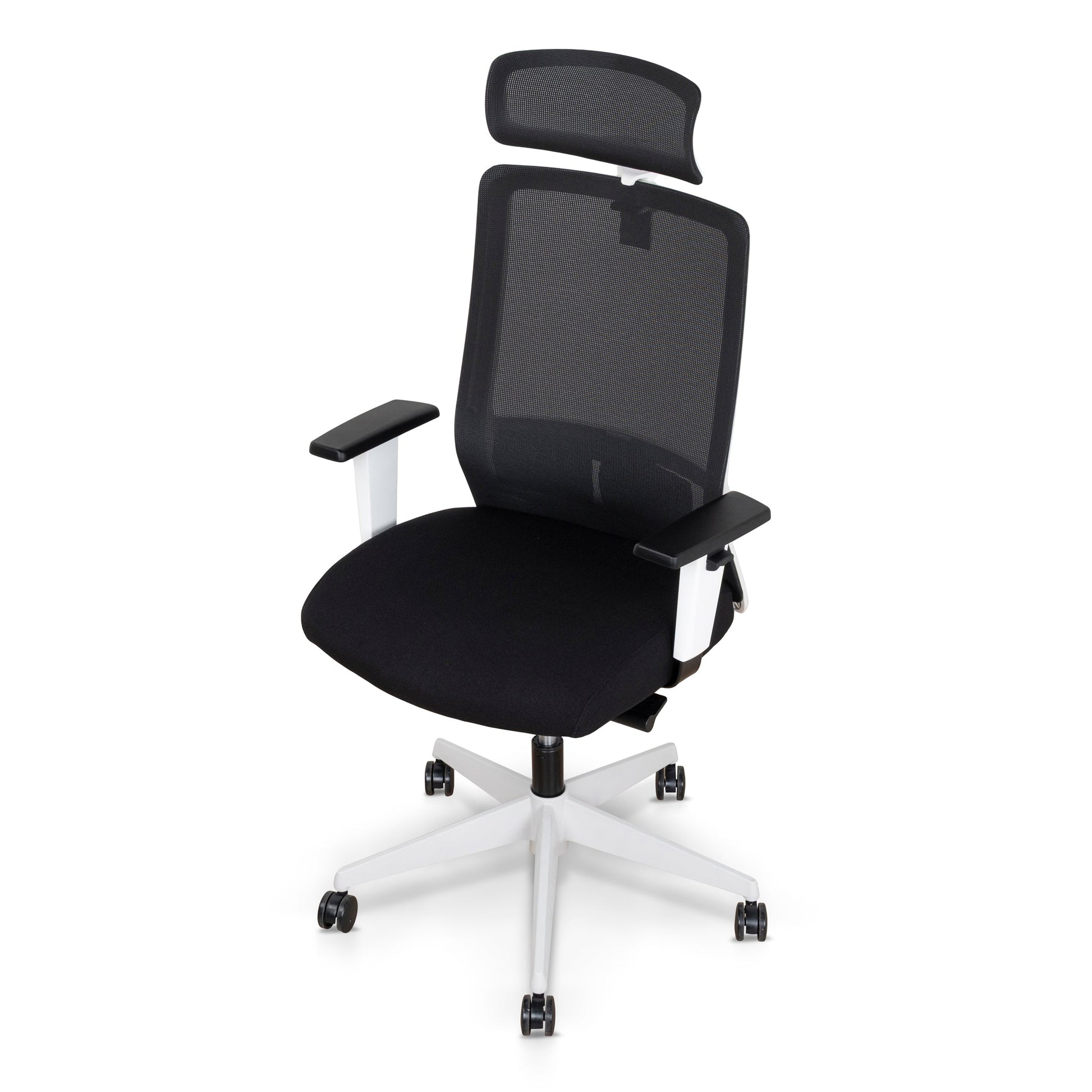 Mesh Ergonomic Office Chair with Headrest - Black