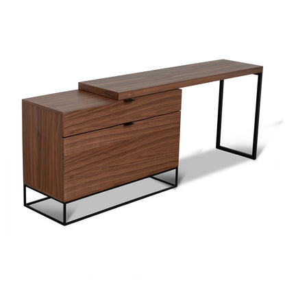 Extendable Home Office Desk - Walnut