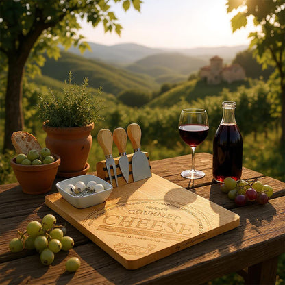 Acacia 9pc Cheese Board Set