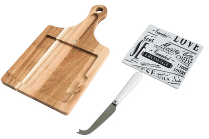Acacia 3-Piece Square Cheese Board Set