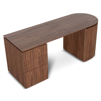1.77m Left Drawer Office Desk - Walnut